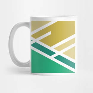 Blue beige geometric minimal graphics Mug